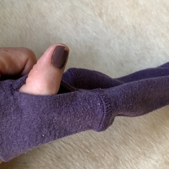 LULULEMON “In a Cinch” Purple Stripe REVERSIBLE Funnel Neck Pullover Long Sleeve - Picture 9 of 15